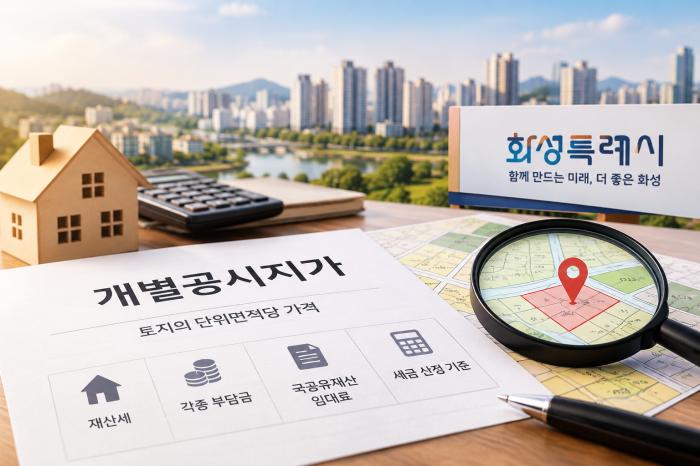 화성특례시, 개별공시지가 29일 결정·공시…내 땅의 가격 확인해야 기사 이미지